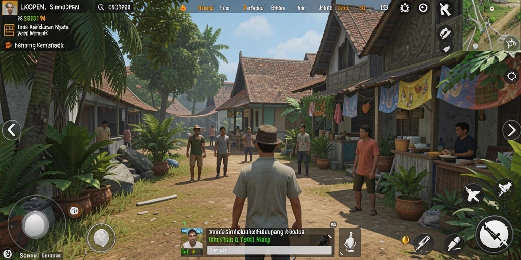 Tangkapan layar LKOPEN menunjukkan aktivitas gameplay simulasi yang seru.