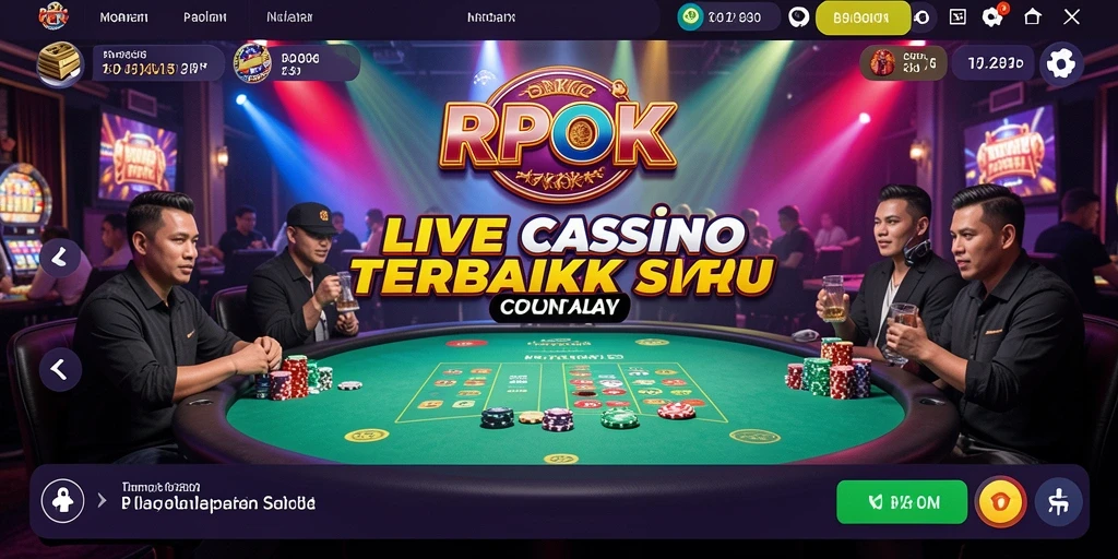 Tampilan gameplay Live Casino RPOK yang seru dan interaktif.